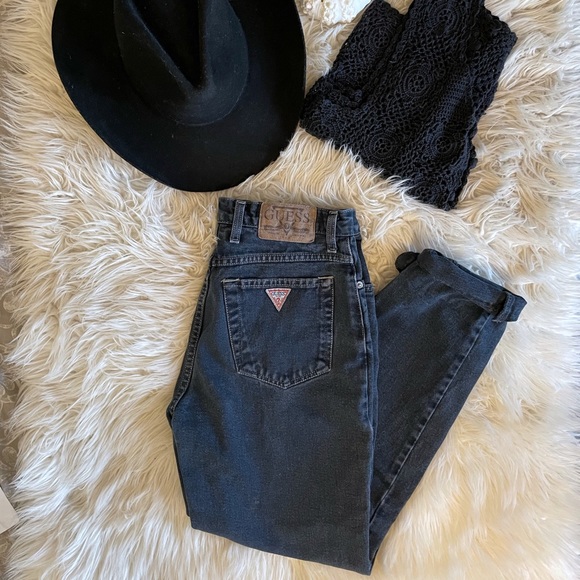 Vintage GUESS faded black/charcoal denim jeans, made in Canada π¨π¦ , size 32 - Picture 12 of 16
